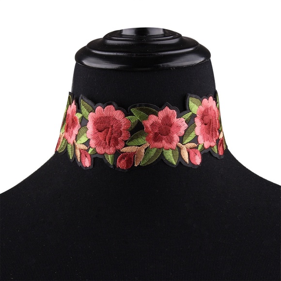 Jewelry - Bohemian Printed Flower Embroidery Choker Necklace Jewelry - Bohemian Printed Flower Embroidery Choker Necklace